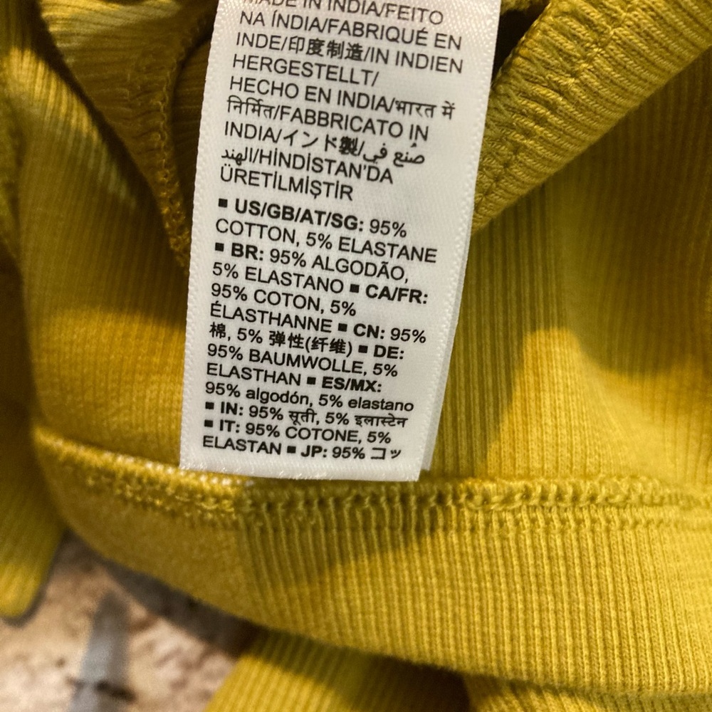NWT The Drop citronella color wrap around ,Rib ,bustier cropped top S,M,L. - Picture 6 of 11